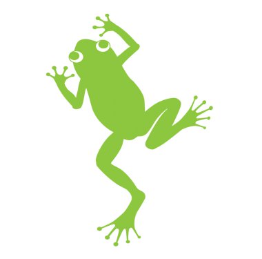 Green frog clipart