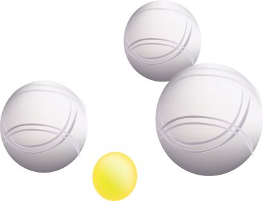 Petanque game balls clipart