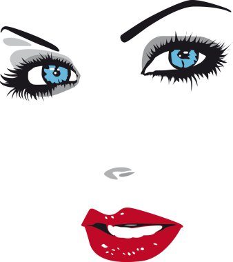 Visage féminin clipart