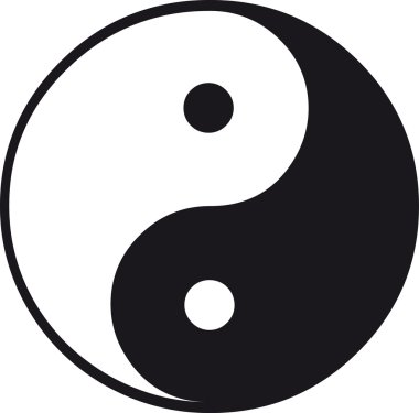 Yin yang symbol clipart