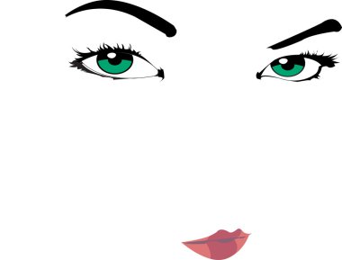 Visage de femme clipart