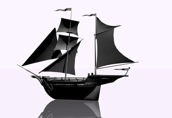 Пиратская лодка — стоковое фото