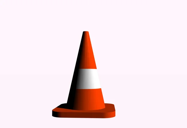 Cone rodoviário — Fotografia de Stock