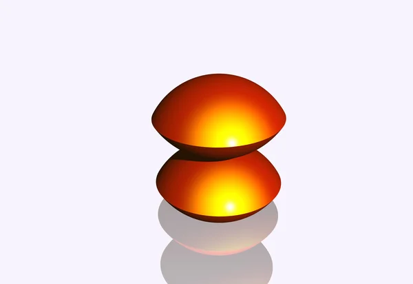 3D orange svamp — Stockfoto