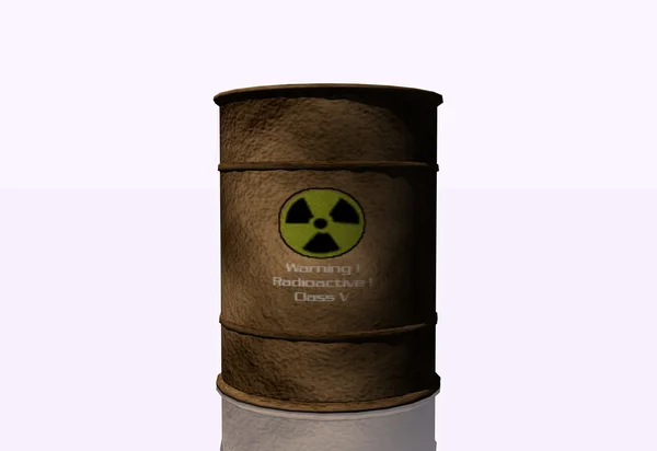 Fass mit radioaktivem Müll — Stockfoto