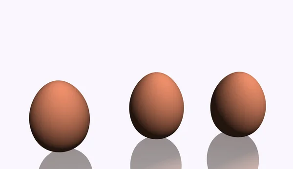 흰 배경에난 달걀 — 스톡 사진
