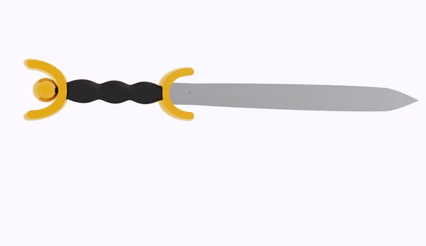 Beyaz üzerine kılıç — Stok fotoğraf