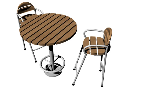 Стол и стулья — стоковое фото
