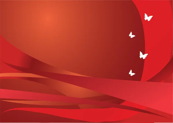 Mariposa sobre un fondo rojo — Foto de Stock