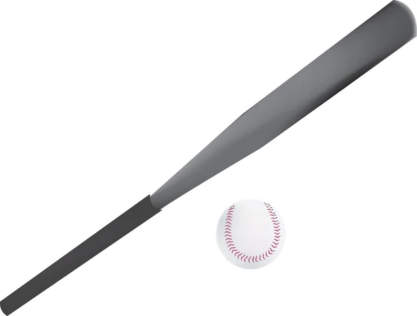 Baseball bat i piłka — Zdjęcie stockowe