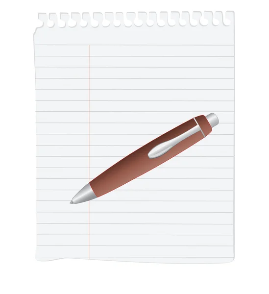 Papier et stylo — Foto de Stock
