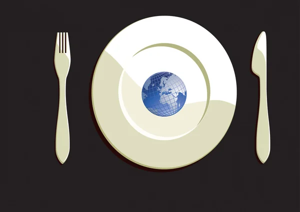 Földet egy tányérra — Stock Fotó