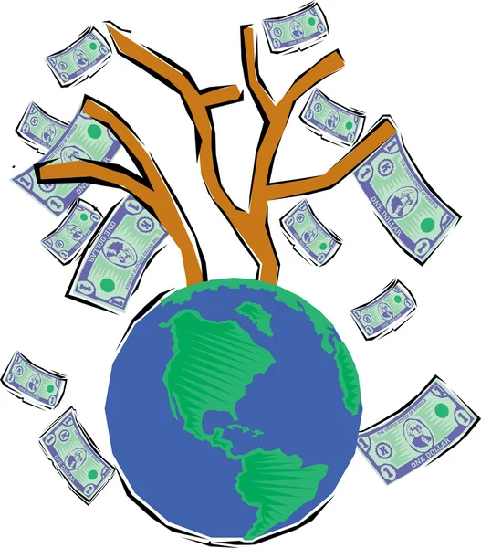 Tree With Money — Stock Photo, Image