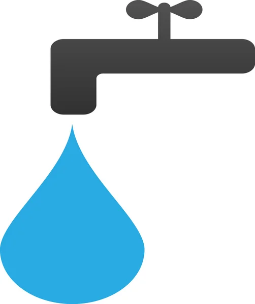 Toque com ícone de água — Fotografia de Stock