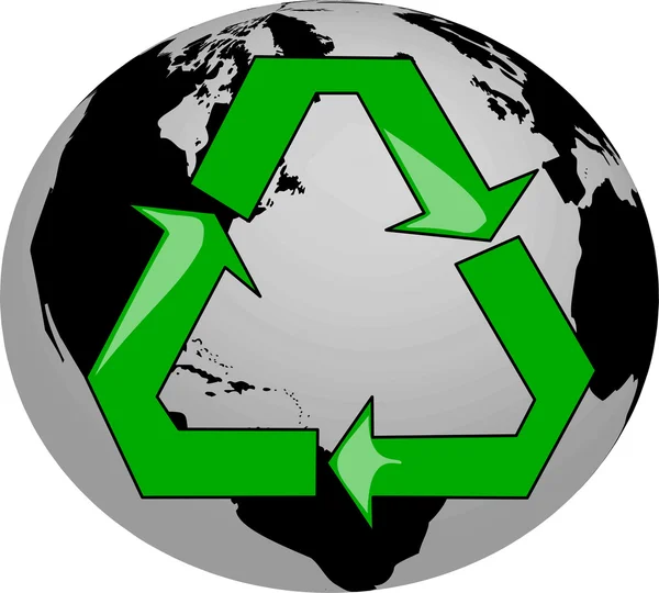 Символ вторичной переработки — стоковое фото