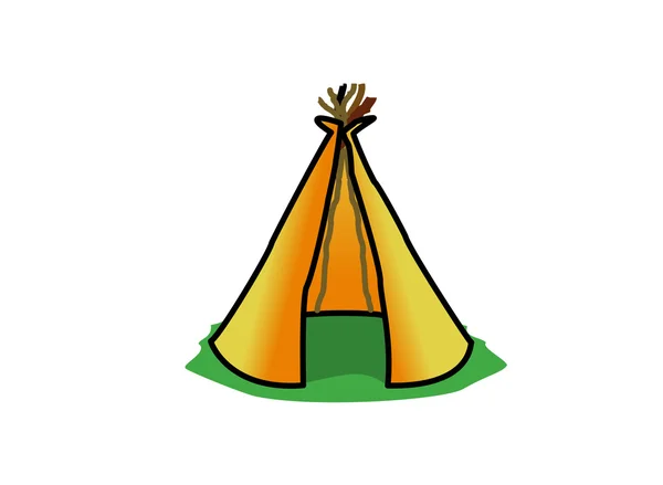 Stary namiot turystyczny — Zdjęcie stockowe
