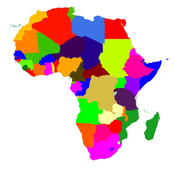 África Mapa — Fotografia de Stock