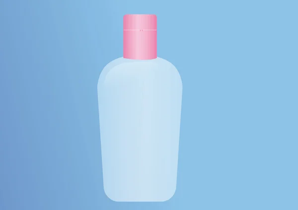 Modrá kosmetická láhev — Stock fotografie