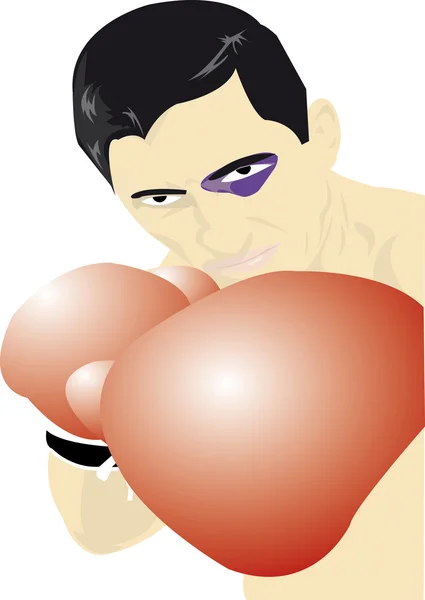 拳击手的插图 — 图库照片
