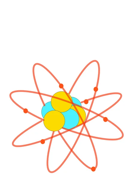 Ilustração do átomo — Fotografia de Stock