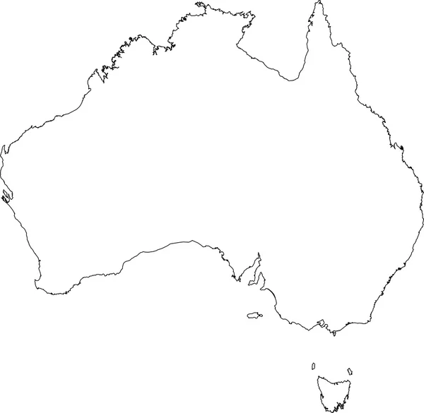 澳大利亚地图 — 图库照片