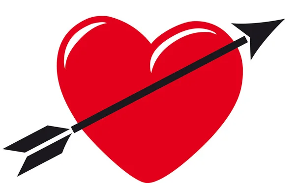 Heart pierced by an arrow — Stock Photo, Image
