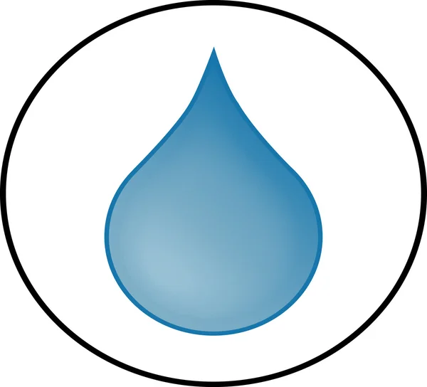 Kék víz ikon — Stock Fotó