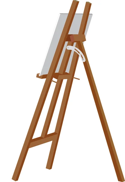 Wooden easel with blank canvas — Stock Photo, Image