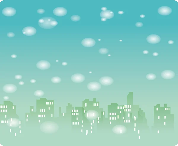 City under snow — Stock Photo, Image