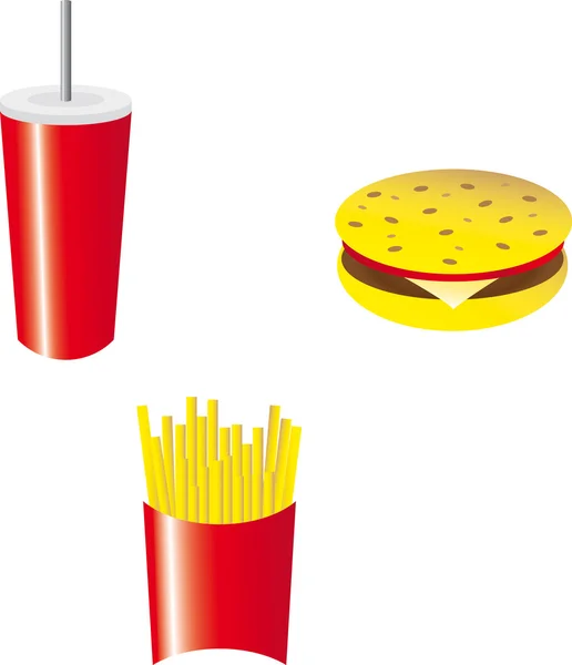 Set von Fast Food — Stockfoto