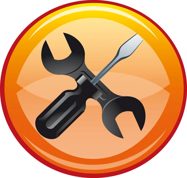 Settings and repair web icon — Stock Photo, Image