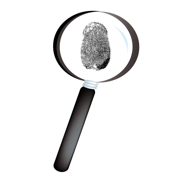 Magnifying Glass - Finger Prints — Stock Photo, Image