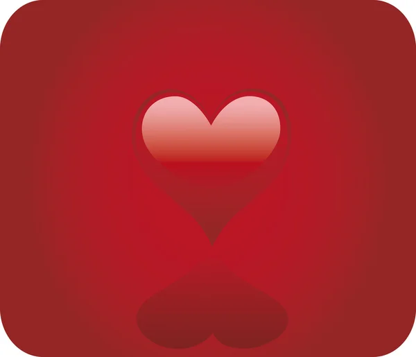 Coeur sur fond rouge — Stock fotografie