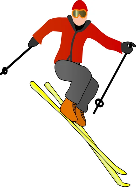 滑雪自由式滑雪 — 图库照片