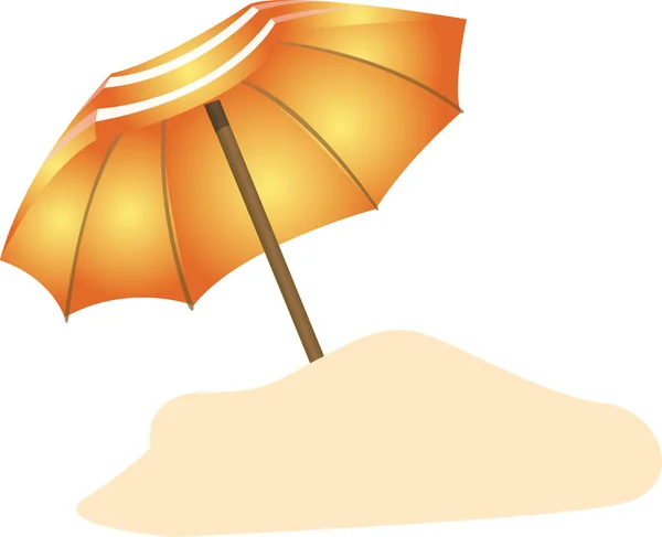 Plage parasol sur une — Foto de Stock