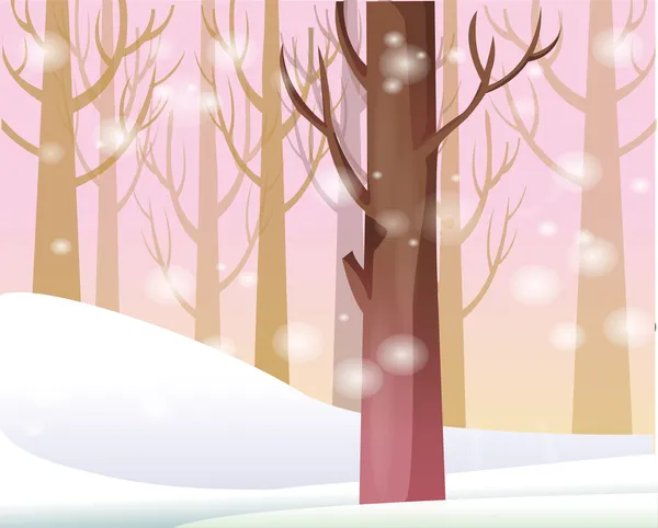 Forêt sous la neige — Stockfoto