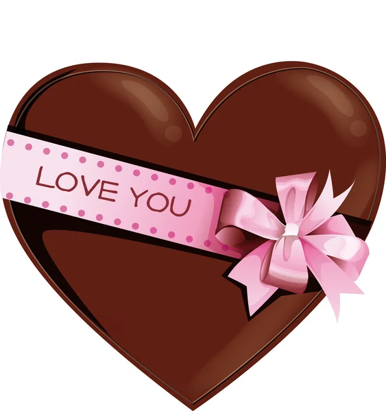 Boîte de chocolats en forme de coeur Φωτογραφία Αρχείου