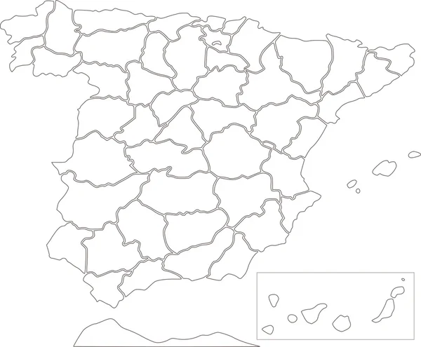 Mapa Španělska Royalty Free Stock Obrázky