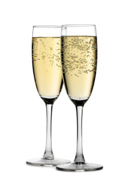 Two glasses of champagne clipart