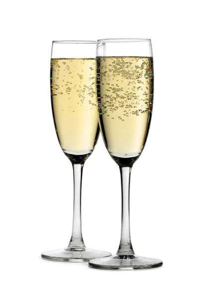 Dois copos de champanhe Fotos De Bancos De Imagens Sem Royalties