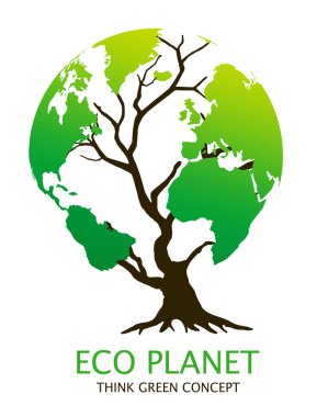 Eco-friendly green environment concept clipart