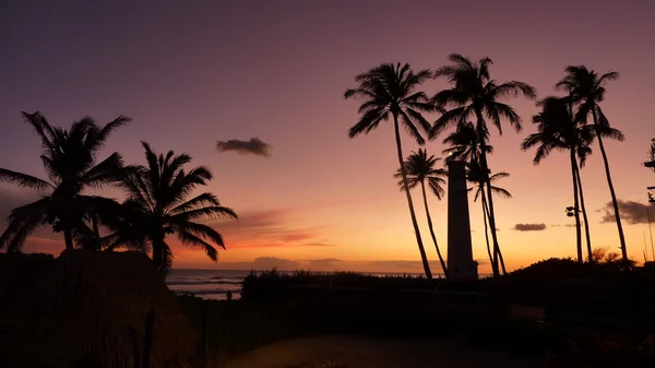 ハワイの夕焼け ロイヤリティフリーのストック画像