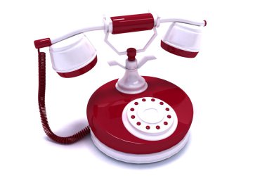 Glamour eski kırmızı telefon