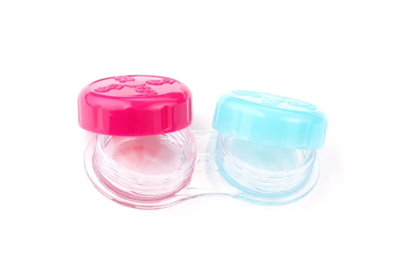 Behälter für Kontaktlinsen isoliert — Stockfoto