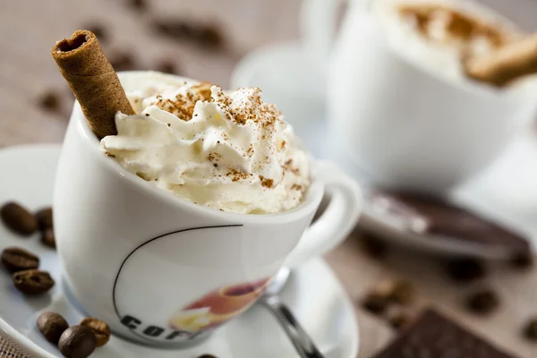 Coffe cup och godis — Stockfoto