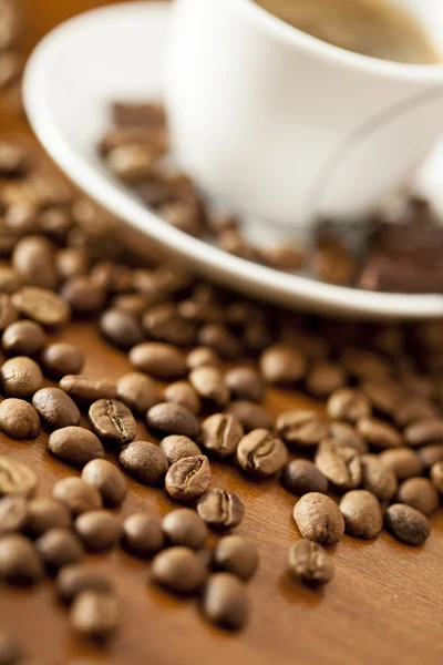 Cup Of Coffee and Beans — Stock Photo, Image