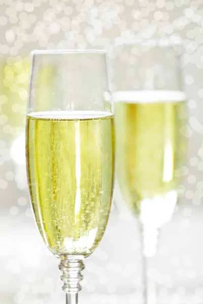 Champagne and Snow — Stock Photo, Image