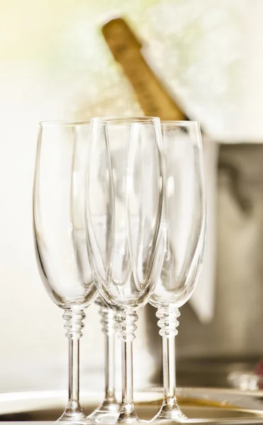 Шінні келихи шампанського — стокове фото