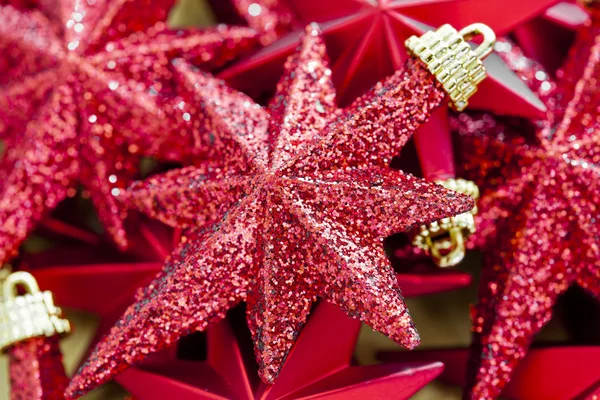 Shinny estrellas rojas de Navidad —  Fotos de Stock
