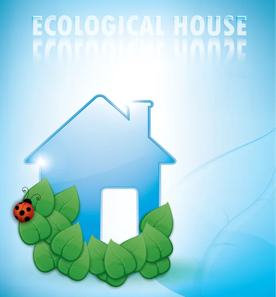 Иллюстрация экологического дома — стоковый вектор